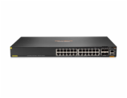 HPE Aruba 6200F 24G Class4 PoE 4SFP+ 370W Switch - Přepínač - Max. stohovací vzdálenost 10 km - L3 - řízený - 24 x 10/100/1000 (PoE+) + 4 x 1 Gigabit / 10 Gigabit SFP+ (uplink) - Lze montovat do rozva