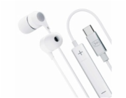 3mk sluchátka - Wired Earphones USB-C, bílá