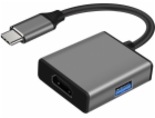 Art USB HUB HUB USB-C na HDMI 4K 30Hz + adaptér USB 3.0