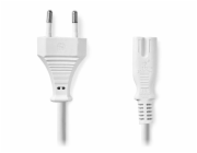 NEDIS napájecí kabel pro adaptéry/ Euro zástrčka - konektor IEC-320-C7/ přímý-přímý/ dvoulinka/ bílý/ bulk/ 5m