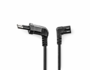 NEDIS napájecí kabel pro adaptéry/ Euro zástrčka - konektor IEC-320-C7/ úhlový-úhlový/ dvoulinka/ černý/ bulk/ 5m