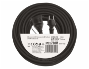 Venkovní prodlužovací kabel 10m / 1 zásuvka / černý / guma-neopren / 230 V / 2,5mm2