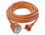 Dvoužilový pohyblivý přívod 20 m / 1 zásuvka / oranžový / PVC / 230 V / 1,5 mm2
