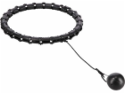 HMS Obruč HHW02 Hula Hoop černá s cvočky a závažím
