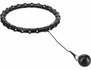 HMS Obruč HHW02 Hula Hoop černá s cvočky a závažím