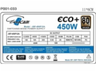 EUROCASE zdroj 450W Eco+, 120mm, 80+ Bronze, ATX