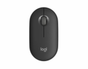 Logitech Pebble Mouse 2 M350s/Cestovní/Optická/4 000 DPI/Bezdrátová Bluetooth/Grafitová