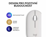 Logitech Wireless Pebble mouse 2, M350s, bílá