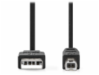 NEDIS kabel USB 2.0/ zástrčka USB-A - zástrčka USB-B/ k t...