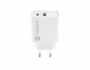 Ribera nástěnná nabíječka 1x USB-A + 1x USB-C 20W Bílá
