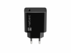 Ribera 1x USB-C 20W nástěnná nabíječka Černá