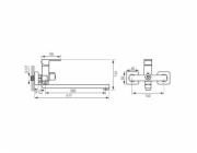 Koupelnová baterie s dlouhým výtokem ZICCO