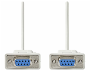 NEDIS sériový kabel/ D-SUB 9-pin zásuvka - D-SUB 9-pin zásuvka/ slonovinová/ bulk/ 2m