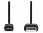 NEDIS kabel USB 2.0/ zástrčka USB-A - zástrčka micro-B/ č...