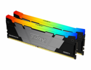Kingston FURY Renegade RGB - DDR4 - sada - 64 GB: 2 x 32 GB - DIMM 288-pin - 3200 MT/s / PC4-25600 - CL16 - 1.35 V - bez vyrovnávací paměti - bez ECC - černá