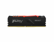 Kingston FURY Beast RGB - DDR4 - modul - 8 GB - DIMM 288-pin - 3600 MT/s / PC4-28800 - CL17 - 1.35 V - bez vyrovnávací paměti - bez ECC