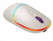 CANYON myš optická bezdrátová MW-22, RGB, 800/1200/1600 dpi, 4 tl, BT+2,4GHz, baterie 650mAh, rice