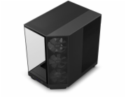 NZXT skříň H6 Flow RGB dvoukomorová / MidT / 3x120mm RGB fan / 2xUSB 3.2 / USB-C / prosklená / černá