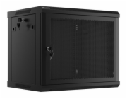 LANBERG 19" RACKOVÁ SKŘÍŇ PRO MONTÁŽ NA STĚNU 9U/600X450 S PERFOROVANÝMI DVEŘMI ČERNÁ