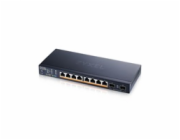 Zyxel XMG1915-10EP, 8-port 2.5GbE, 2 SFP+, 8 x PoE++ 130W Smart Switch, hybird mode, standalone or NebulaFlex Cloud