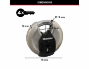 Master Lock Padlock 2-Disc  Stainless Steel (70mm) M40E
