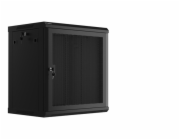 LANBERG Nástěnná jednodílná skříň 19", 12U/600x450, (v rozloženém stavu), perforované dveře, černá (RAL9004)