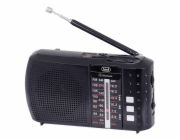 Rádio Trevi, RA 7F20 BT, přenosné, Bluetooth, FM/AM/SW, USB, micro SD karta, lithiová baterie, barva černá