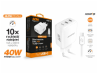 Chytrá síťová nabíječka ALIGATOR Power Delivery 40W, 2xUS...