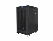 Volně stojící skříň 19 palců 22U 800x1000 perforované dveře LCD (ploché balení) V2 černá