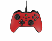 Natec Drátový gamepad Genesis Mangan 300 pro PC/Switch/mobilní zařízení, červený