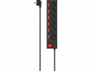 Hama Multiple Socket 6-fold blck  individually switchable 223158