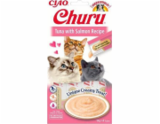 INABA Churu Tuňák s lososem - pamlsek pro kočky - 4x14 g