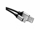 nabíjecí/datový kabel USB-A 2.0 / USB-C 2.0, 1m, černý