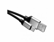 nabíjecí/datový kabel USB-A 2.0 / USB-C 2.0, 1m, černý