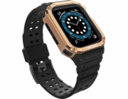 Hurtel Protect Strap Band náramek s pouzdrem pro hodinky 7 / 6 / 5 / 4 / 3 / 2 / SE (45 / 44 / 42 mm) pouzdro, obrněný kryt hodinek, černý