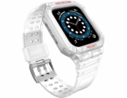 Hurtel Protect Strap Band náramek s pouzdrem pro hodinky 7 / 6 / 5 / 4 / 3 / 2 / SE (45 / 44 / 42 mm) pouzdro, obrněný kryt hodinek, bílý