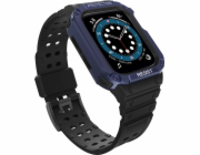 Hurtel Protect Strap Band náramek s pouzdrem pro hodinky 7 / 6 / 5 / 4 / 3 / 2 / SE (45 / 44 / 42 mm) pouzdro, obrněný kryt hodinek, černý