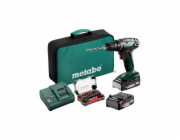 metabo BS 18 Set (602207930) Akku-Bohrschrauber, 18Volt (grün/schwarz, 2x Li-Ionen Akku 2,0Ah, in Werkzeugtasche + 32-teiliges Zubehör)