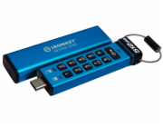 Kingston IronKey Keypad 200C/512GB/USB 3.2/USB-C/Modrá