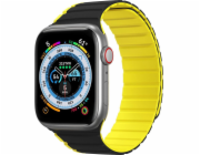 DUXDUCIS Řemínek Dux Ducis (LD verze) pro Apple Watch 4/5/6/7/SE/8 40/41mm černý a žlutý