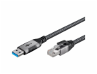 Goobay Ethernetový kabel USB-A 3.2 Gen1 samec > RJ-45 sam...