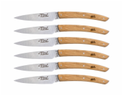 Laguiole Jean Dubost Knife Set  6 pcs., Oak Wood