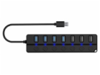 CONNECT IT Mighty Switch 2 USB-A hub, (4xUSB-A 3.0, 3xUSB...