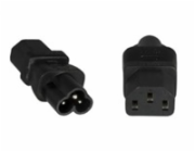 PremiumCord Adaptér IEC C13 female na IEC C6 male "trojlístek" napětí 230V, 2.5A