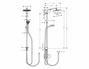 Hansgrohe Crometta S Showerpipe  240 1jet EcoSmart Reno chrome