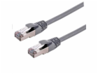C-TECH kabel patchcord Cat6a, S/FTP, šedý, 10m