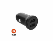 Nabíječka FIXED s 2xUSB výstupem, 15W Smart Rapid Charge, černá