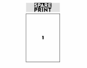 SPARE PRINT PREMIUM Samolepicí etikety bílé, 100 archů A4 v krabici (1arch/1x etiketa 210x297mm)