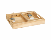 Servírovací podnosy teak sada 3 ks KO-J18000020
