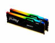 Kingston DIMM 64 GB DDR5-6400 (2x 32 GB) duální sada (černá, KF564C32BBEAK2-64, FURY Beast RGB, INTEL XMP, AMD EXPO)